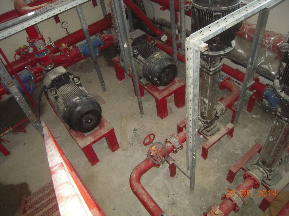 Проверка автоматической установки водяного пожаротушения в ТК «Синдика»
