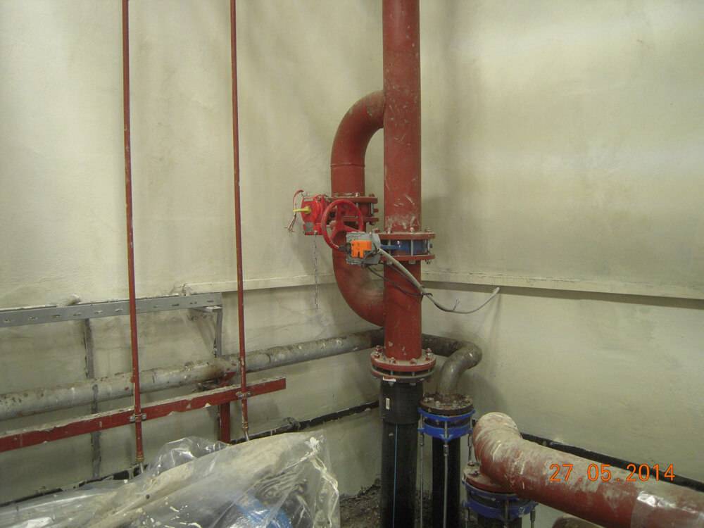 Проверка автоматической установки водяного пожаротушения в ТК «Синдика»